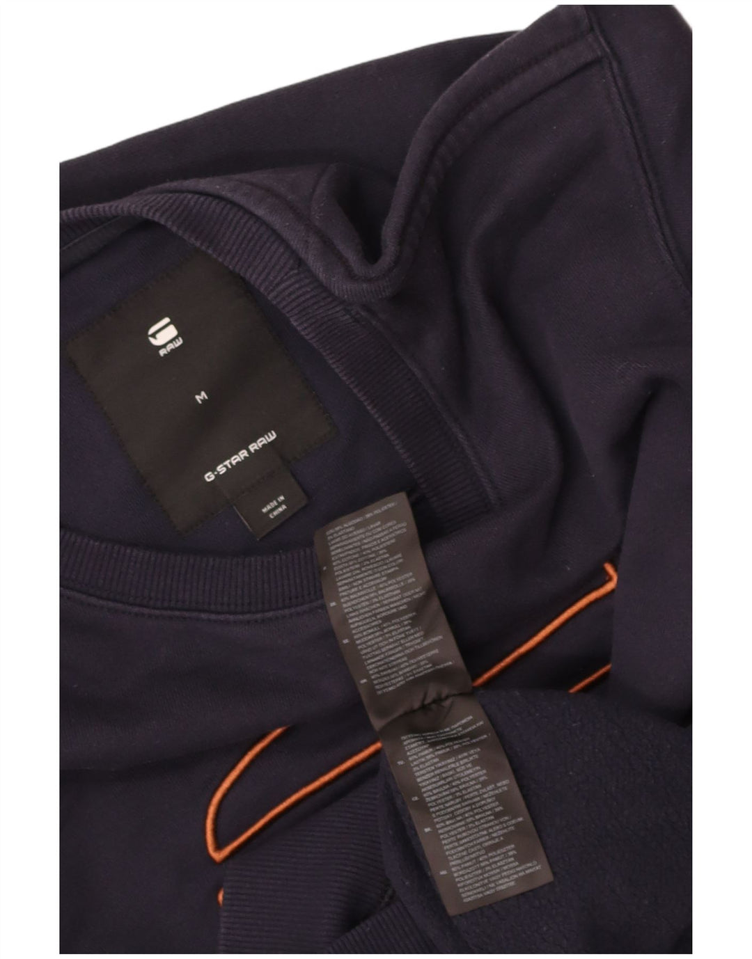 G-STAR Mens Graphic Sweatshirt Jumper Medium Navy Blue Cotton