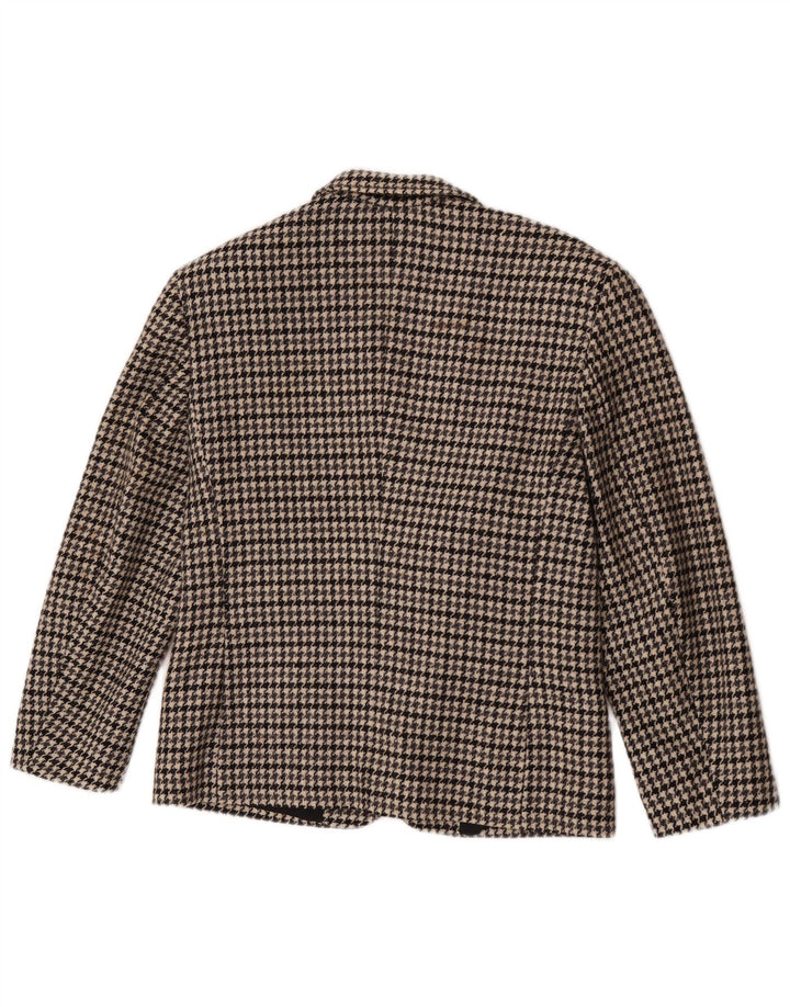 Vintage γυναικείο σακάκι 2 κουμπιών σακάκι IT 44 Medium Grey Houndstooth