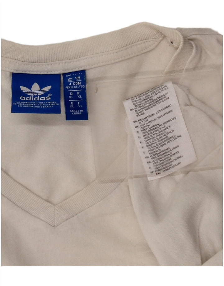 Ανδρικό T-Shirt Adidas Top XL Λευκό βαμβακερό