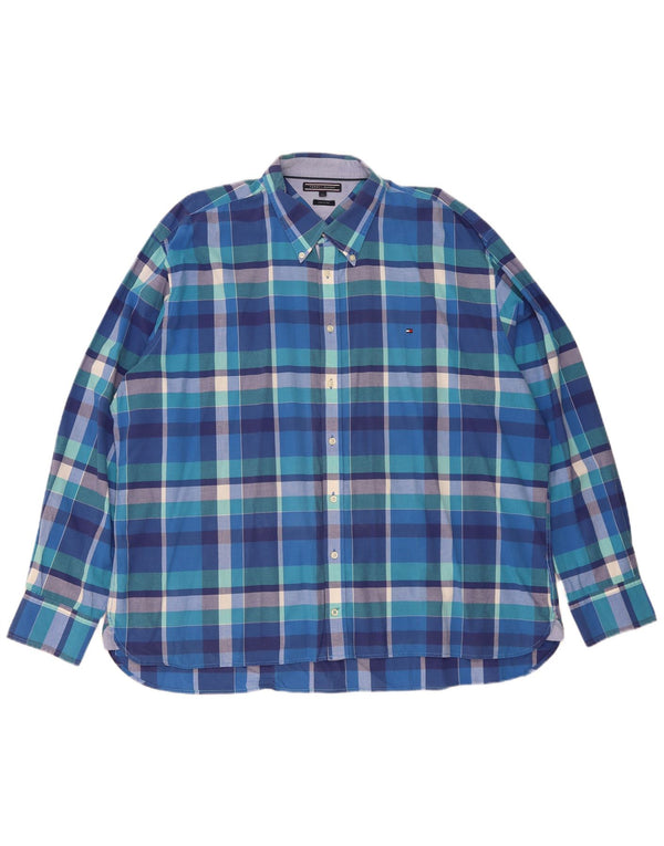 Ανδρικό πουκάμισο Tommy Hilfiger Custom Fit 3XL Μπλε βαμβακερό