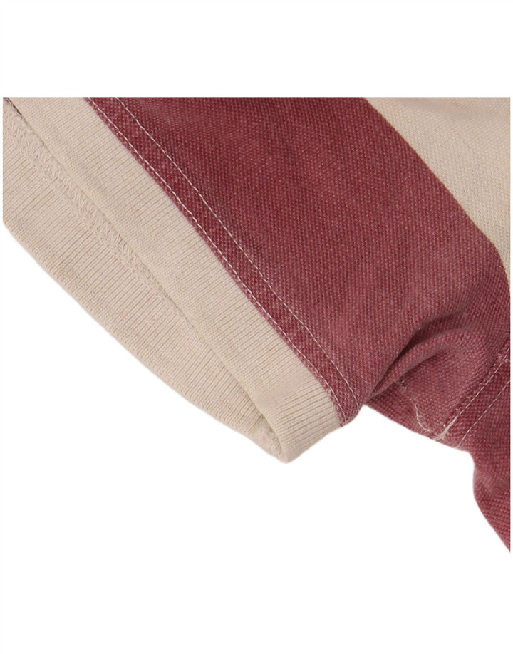 Ανδρικό μπλουζάκι πόλο Fat Face XL βαμβακερό ριγέ μαρούν