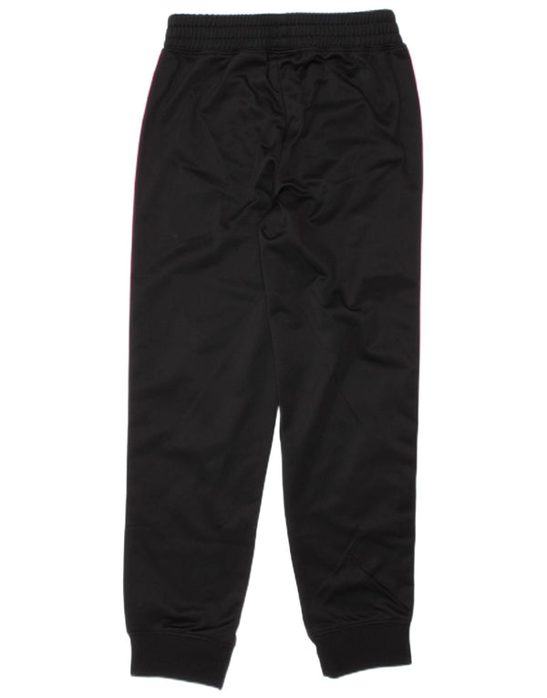 NIKE Girls Tracksuit Trousers Joggers 6-7 Years Large Black Colourblock