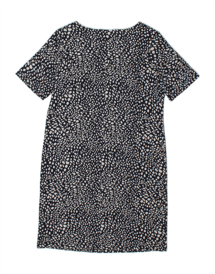 NEXT Womens Abstract Pattern Sheath Dress UK 12 Medium  Black Cotton Vintage Next and Second-Hand Next from Messina Hembry 