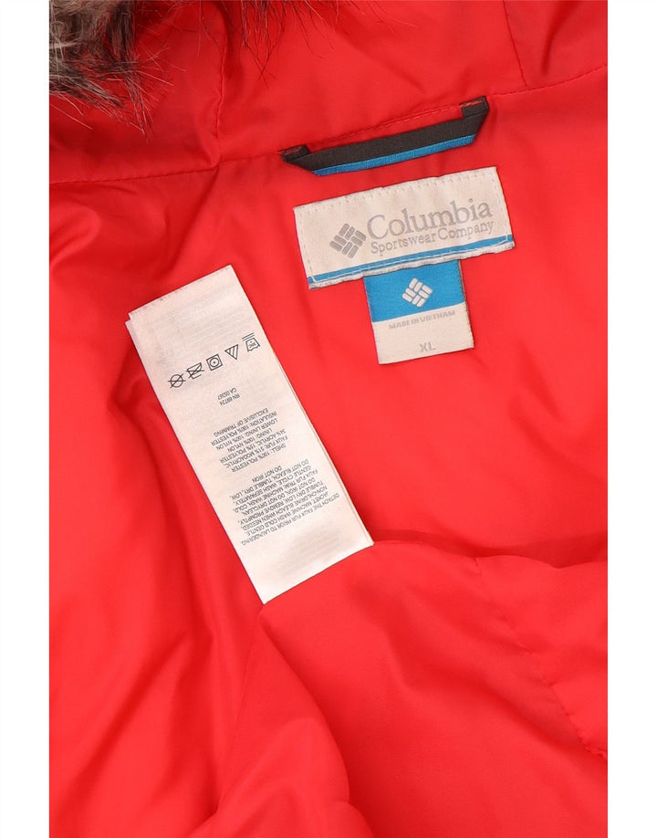 Columbia Γυναικείο μπουφάν με κουκούλα UK 18 XL Μαύρο πολυεστέρα