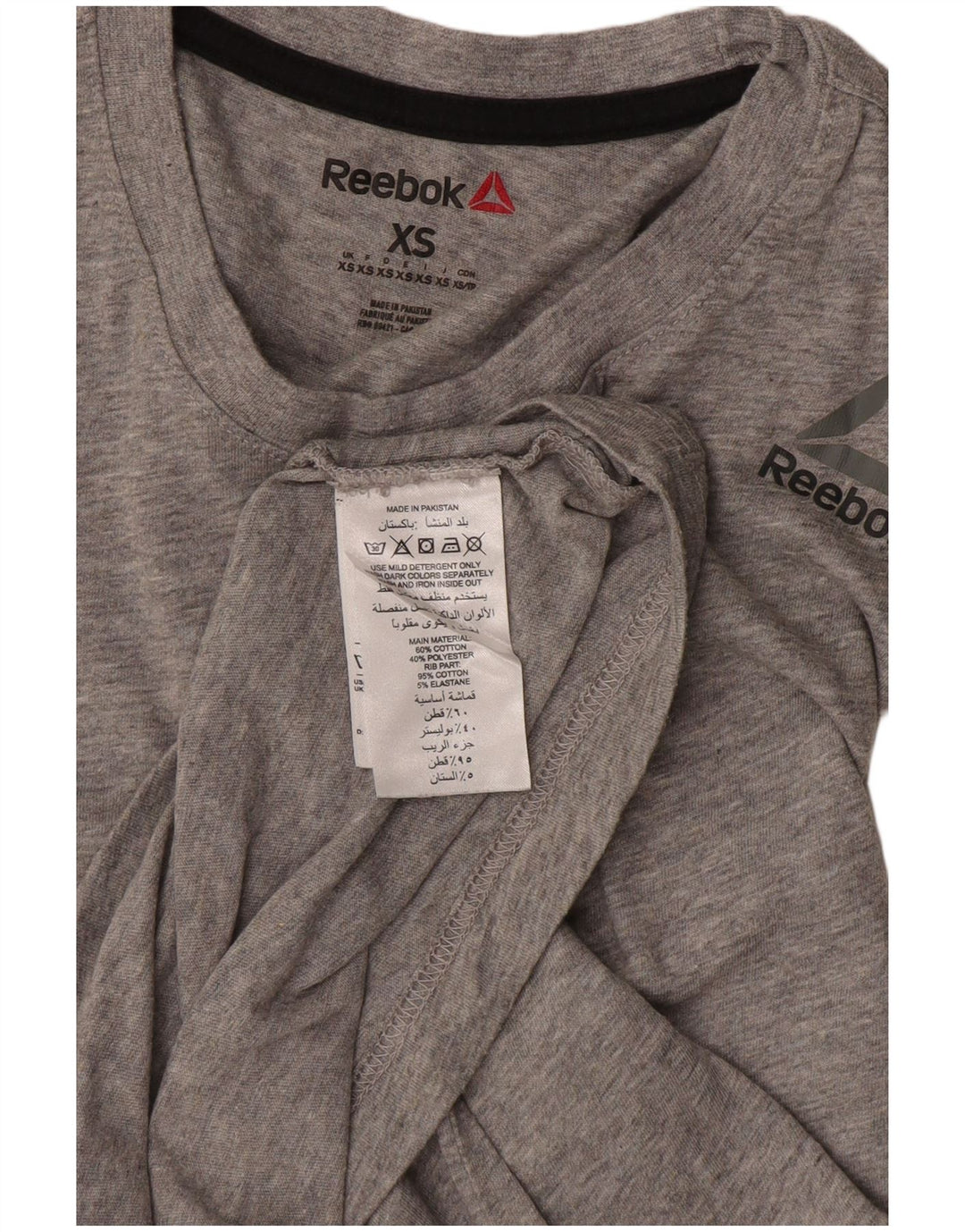 Ανδρικό T-Shirt REEBOK Top XS Γκρι βαμβακερό