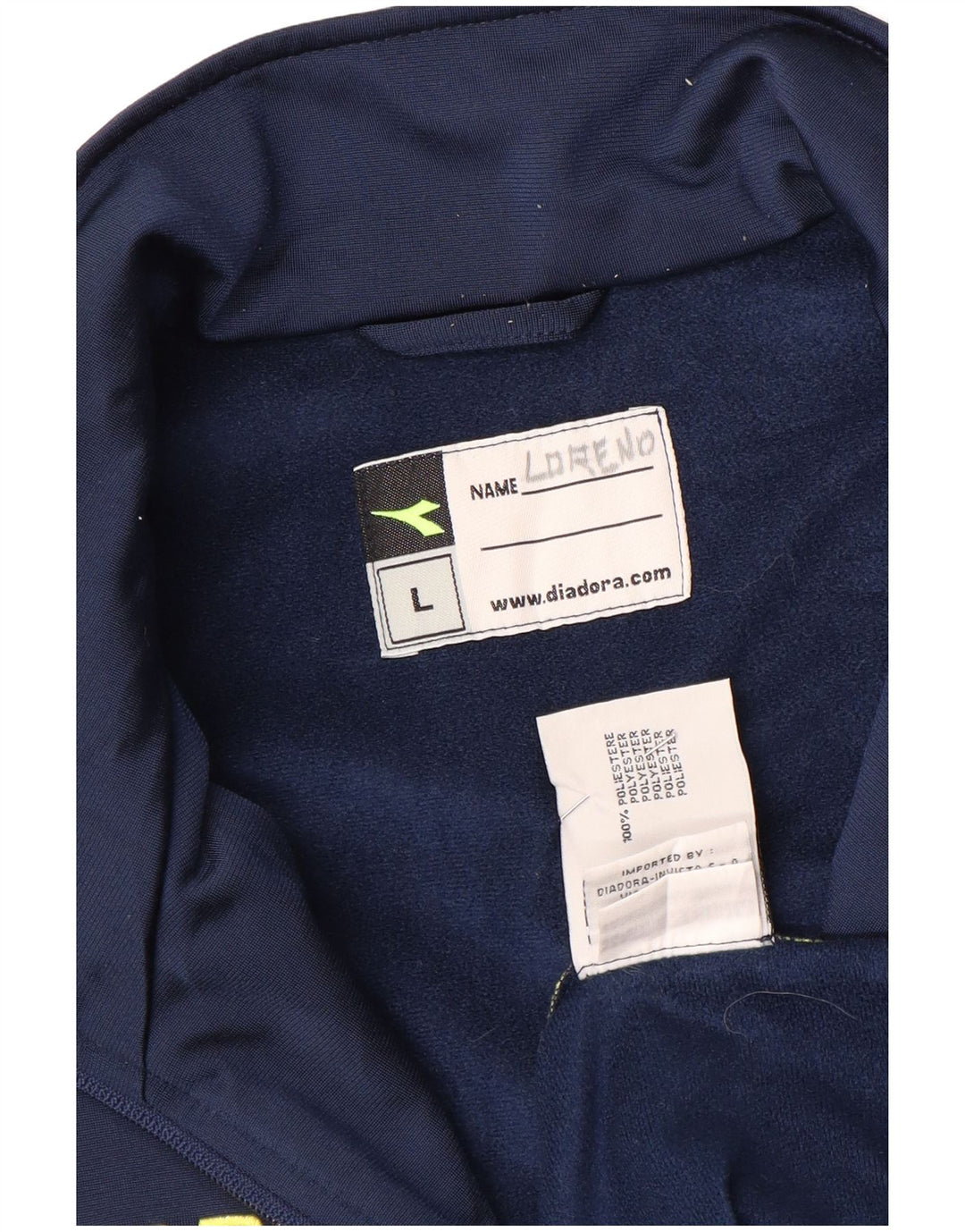 Diadora Ανδρική φόρμα φόρμας με γραφικές φόρμες Top Jacket Large Navy Blue Colourblock