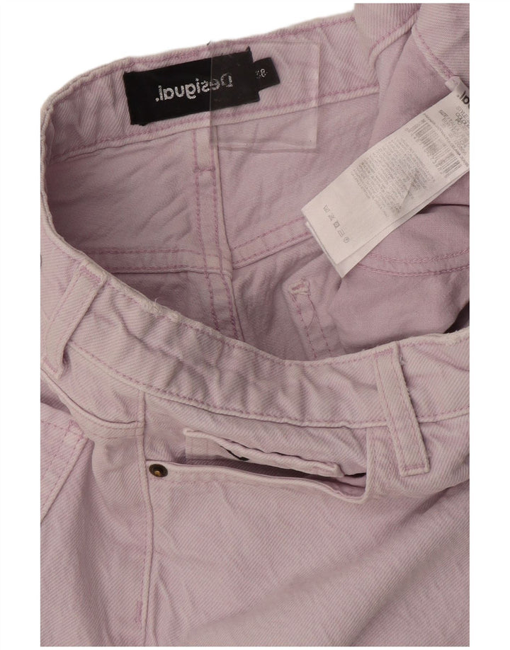 DESIGUAL Γυναικείο ίσιο τζιν EU 38 Medium W26 L27 Μωβ βαμβακερό