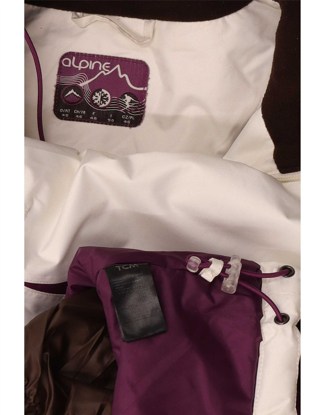 Ανδρικό μπουφάν Alpine Hooded Ski IT 50 Large White Colourblock Polyester