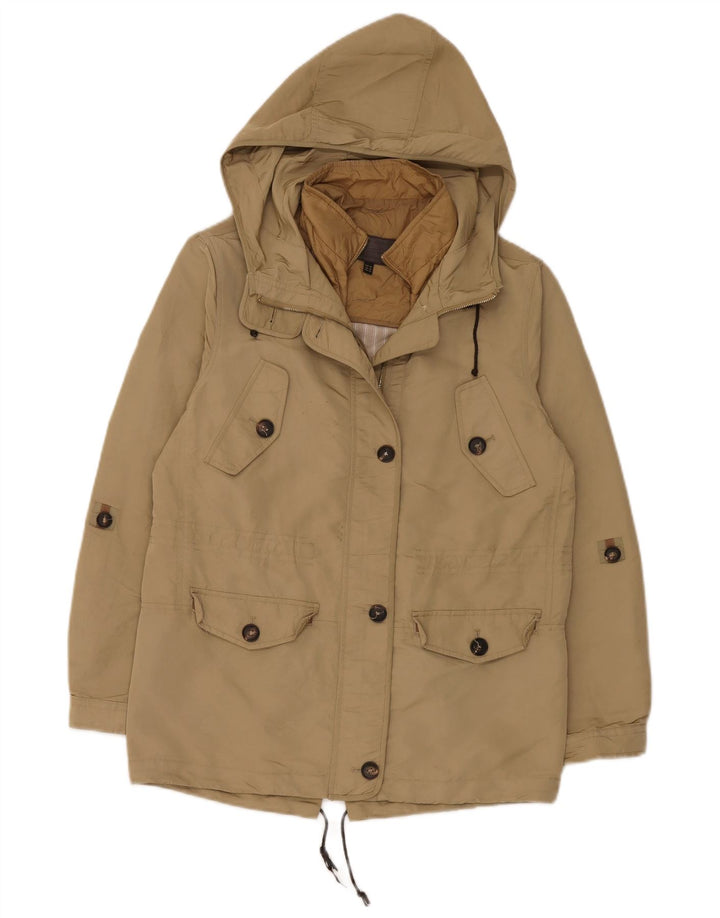 Massimo Dutti Γυναικείο μπουφάν με κουκούλα Parka UK 6 XS Khaki