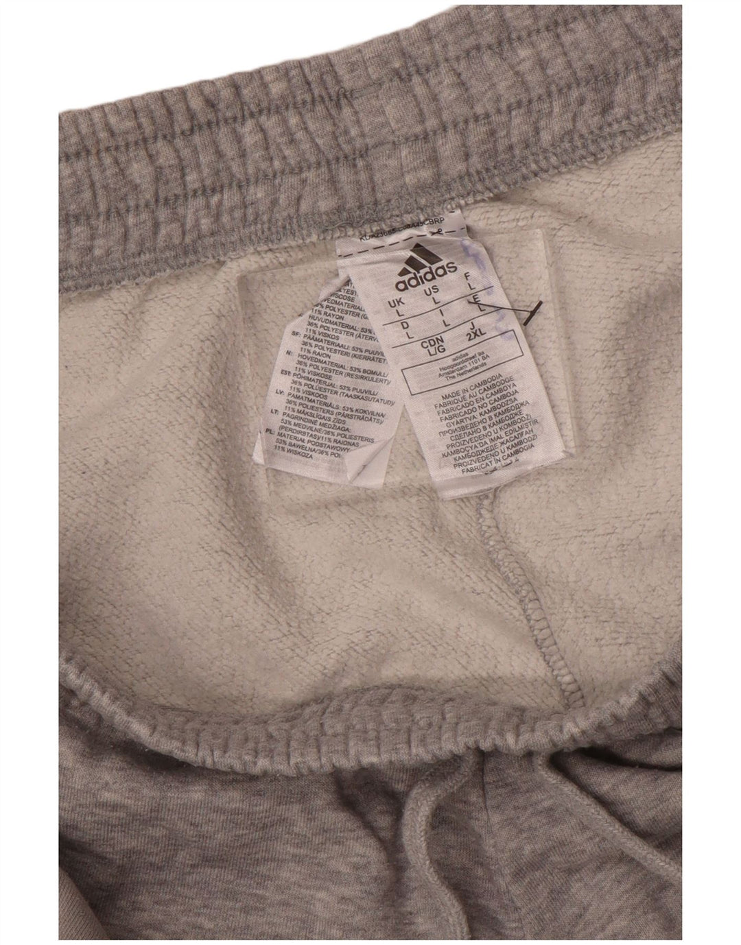 Ανδρική φόρμα ADIDAS Παντελόνι Joggers Μεγάλο Γκρι Βαμβακερό χρώμα