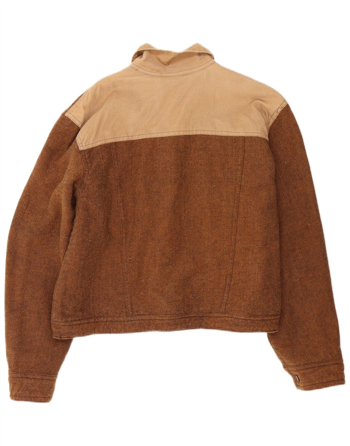 Vintage γυναικείο αναστρέψιμο μπουφάν UK 12 Medium Brown