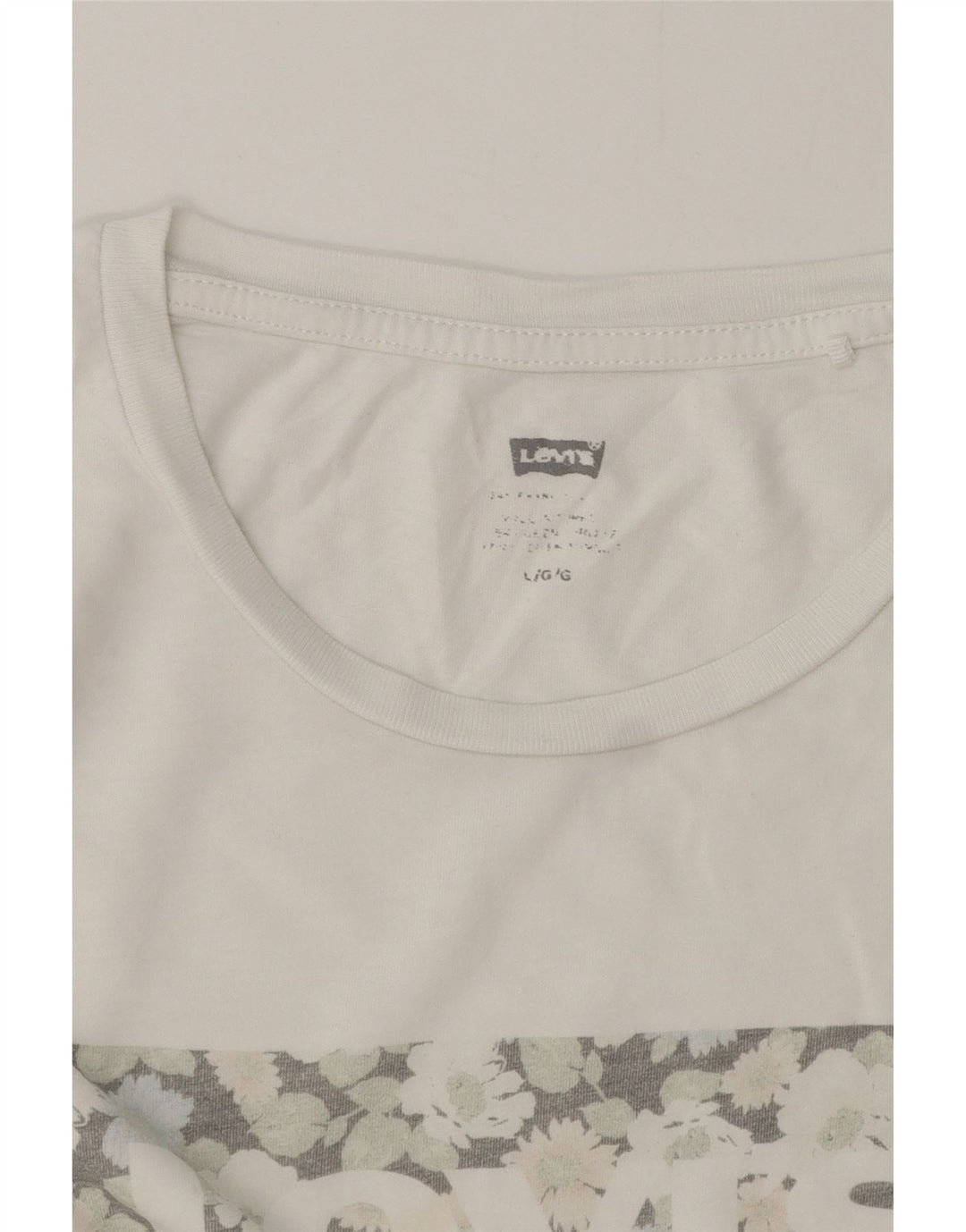 Γυναικείο γραφικό T-Shirt Levi's Top UK 16 Large White