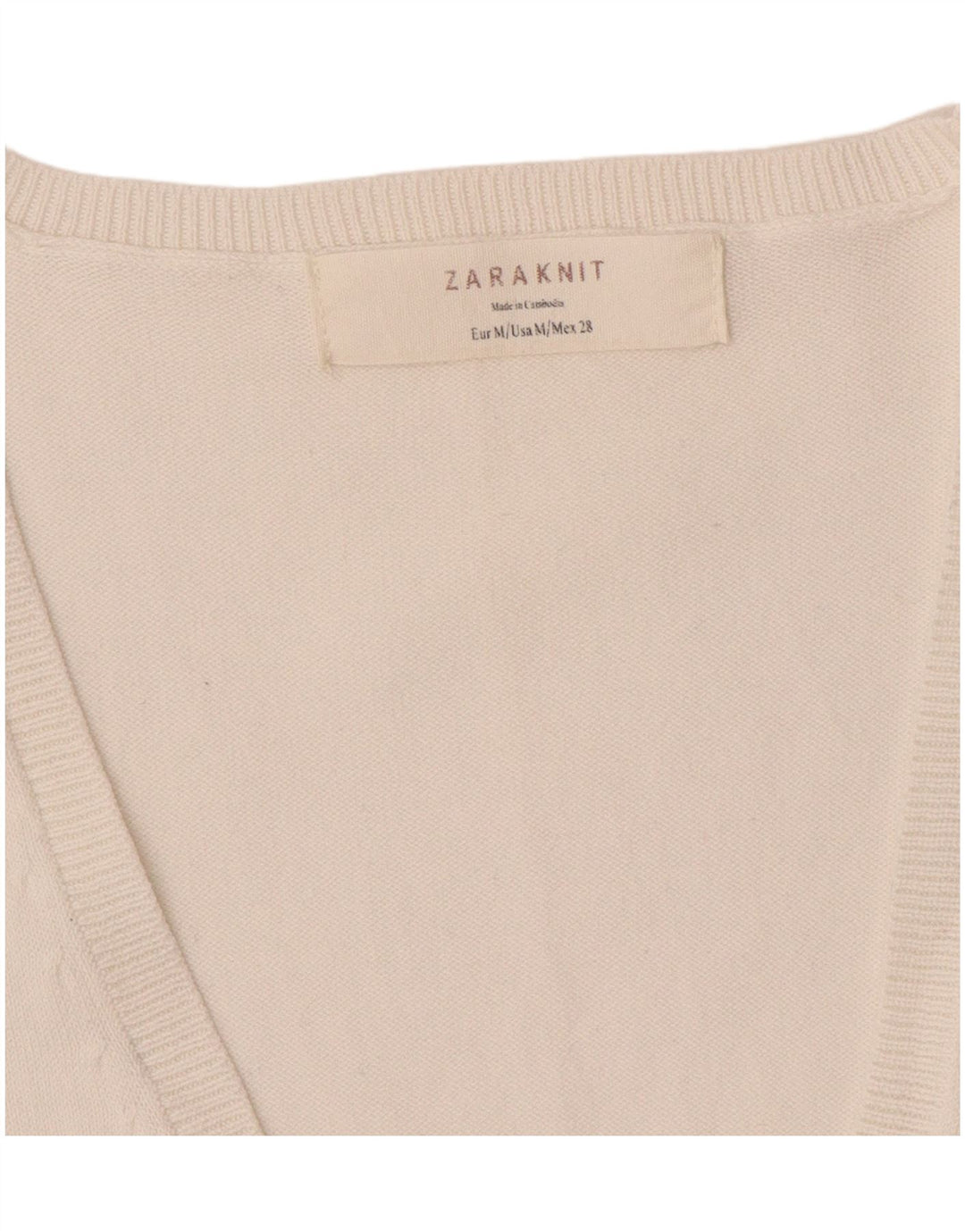 Zara Γυναικείο πουλόβερ UK 12 Medium White