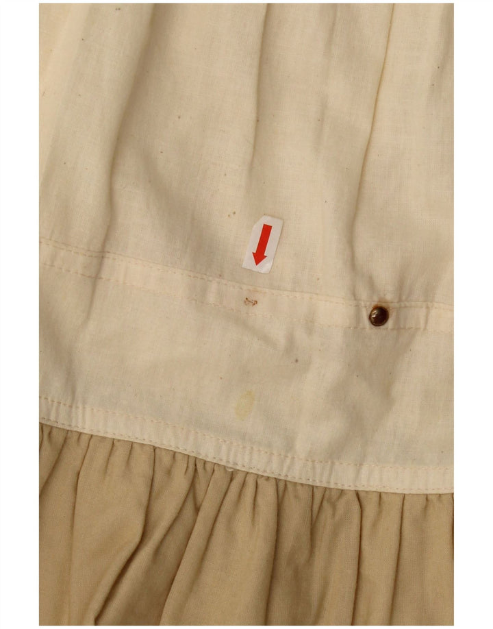 Vintage γυναικεία φούστα σε γραμμή Α W25 Small Beige Colourblock