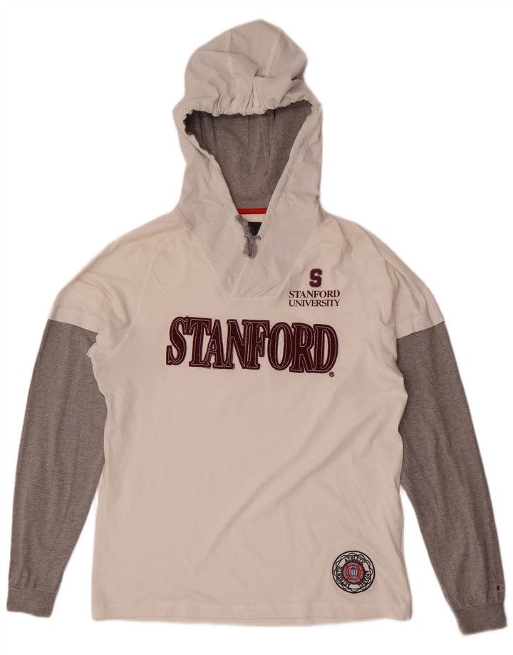 Champion Mens Stanford University Graphic Top Long μακρυμάνικο XL Λευκό