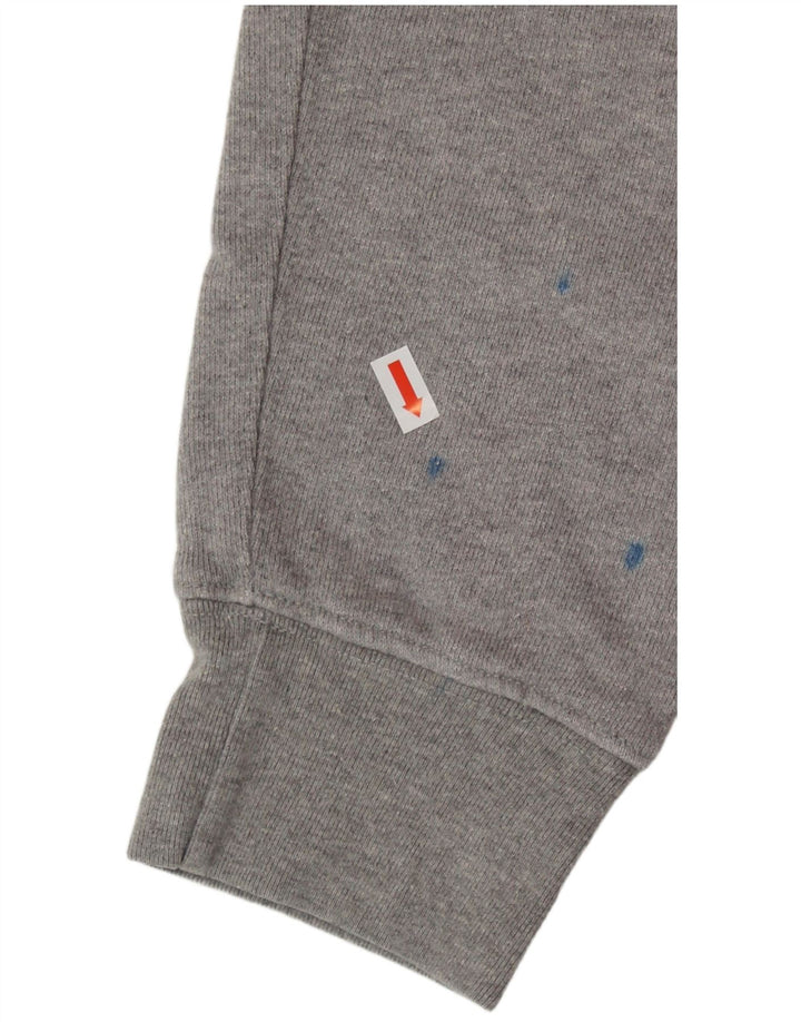 LEVI'S Γυναικείο Γραφικό Hoodie Jumper UK 14 Medium Grey Cotton