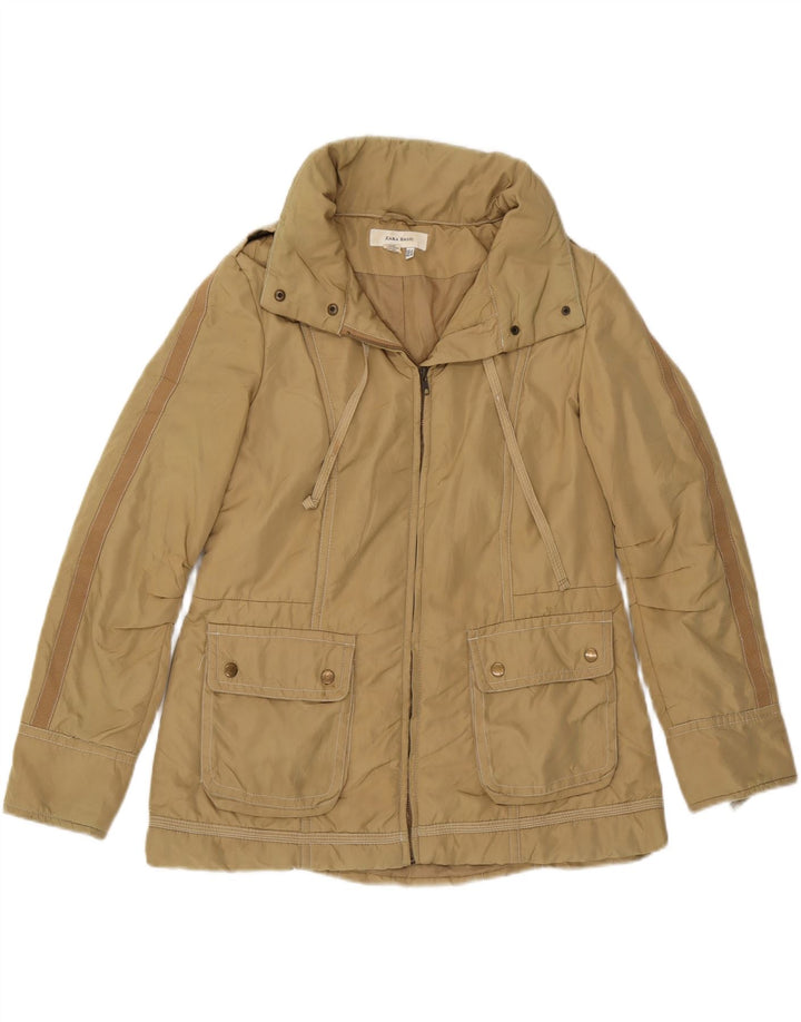 Zara Γυναικείο Μπουφάν UK 18 XL Beige Nylon