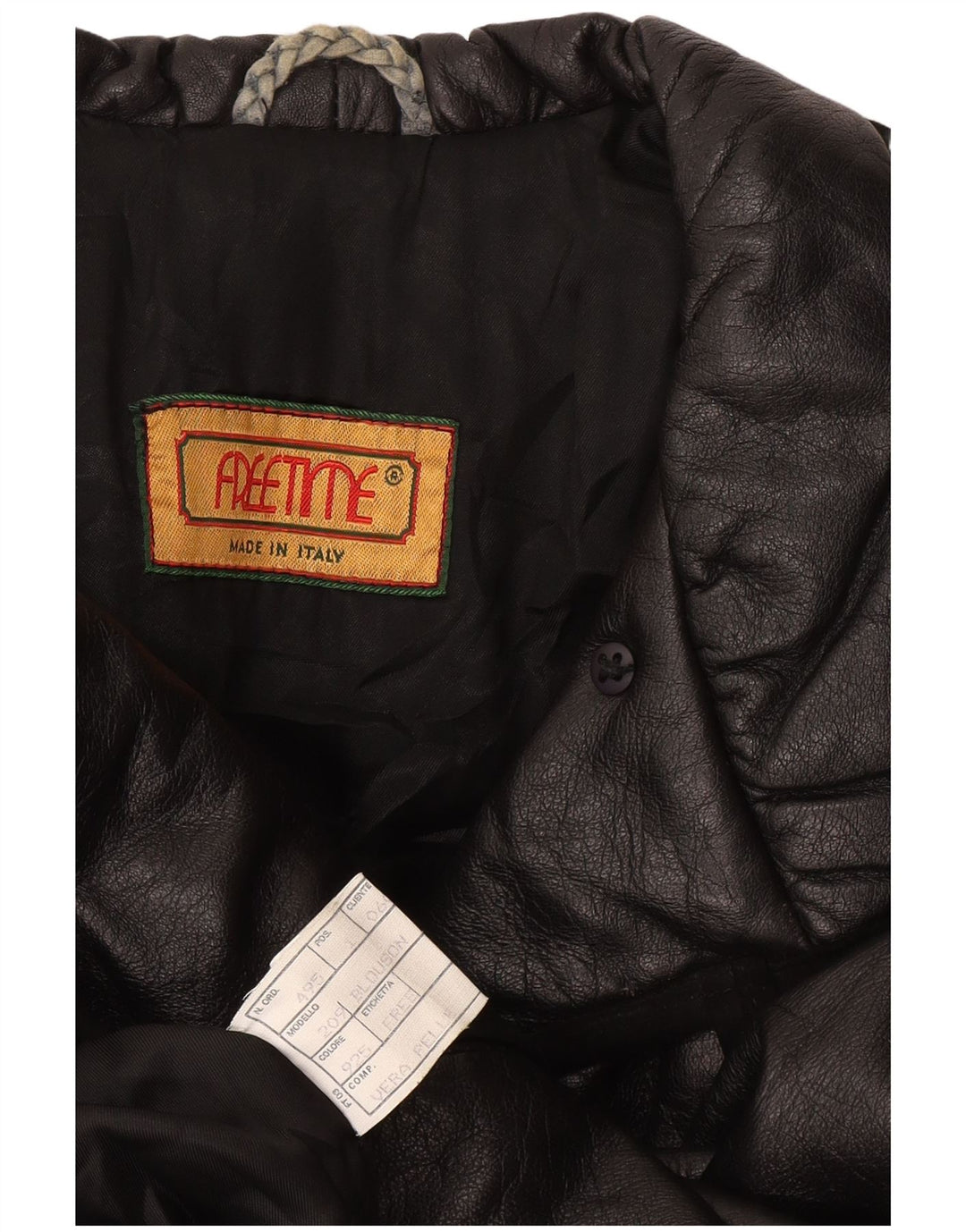 Vintage Γυναικείο Δερμάτινο Μπουφάν UK 18 XL Μαύρο Δερμάτινο