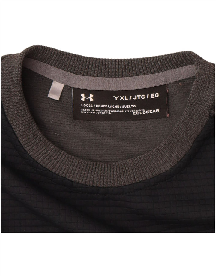 UNDER Armour Boys Cold Gear Φούτερ Jumper 13-14 ετών XL Γκρι