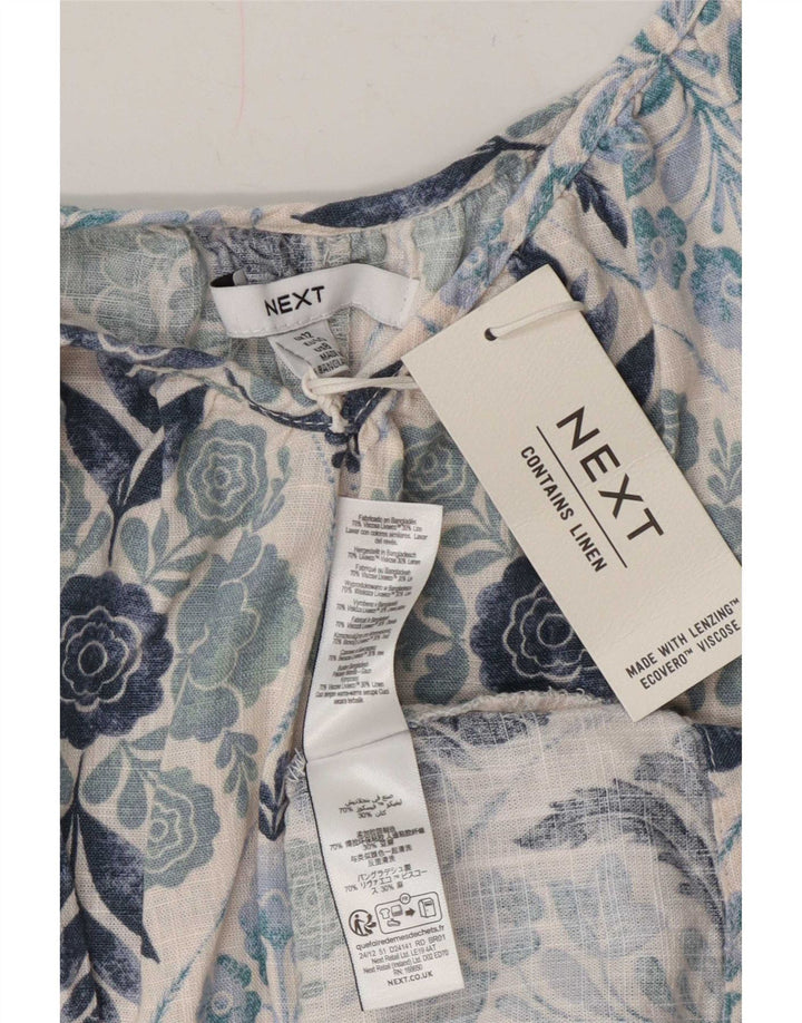 Επόμενο Γυναικείο Αμάνικο Sundress UK 12 Medium Blue Floral Bohemian