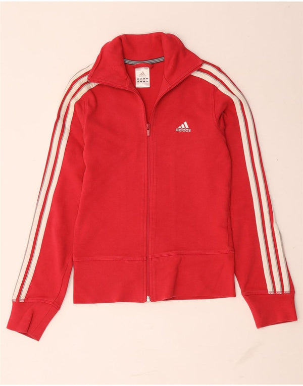 Γυναικεία αθλητική φόρμα Adidas Top Jacket UK 8 Small Red Cotton