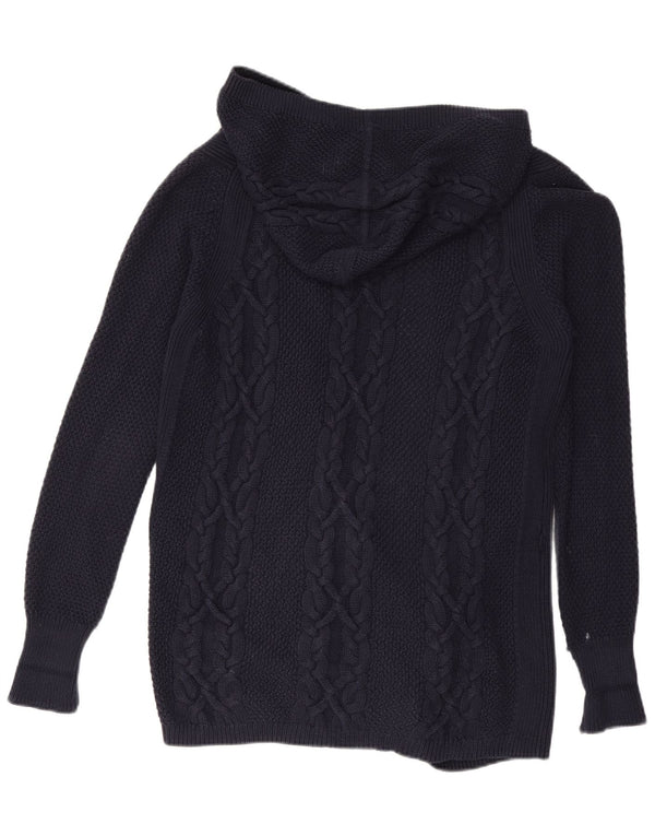 MASSIMO DUTTI Γυναικείο πουλόβερ Longline Cardigan UK 10 Small Navy Blue