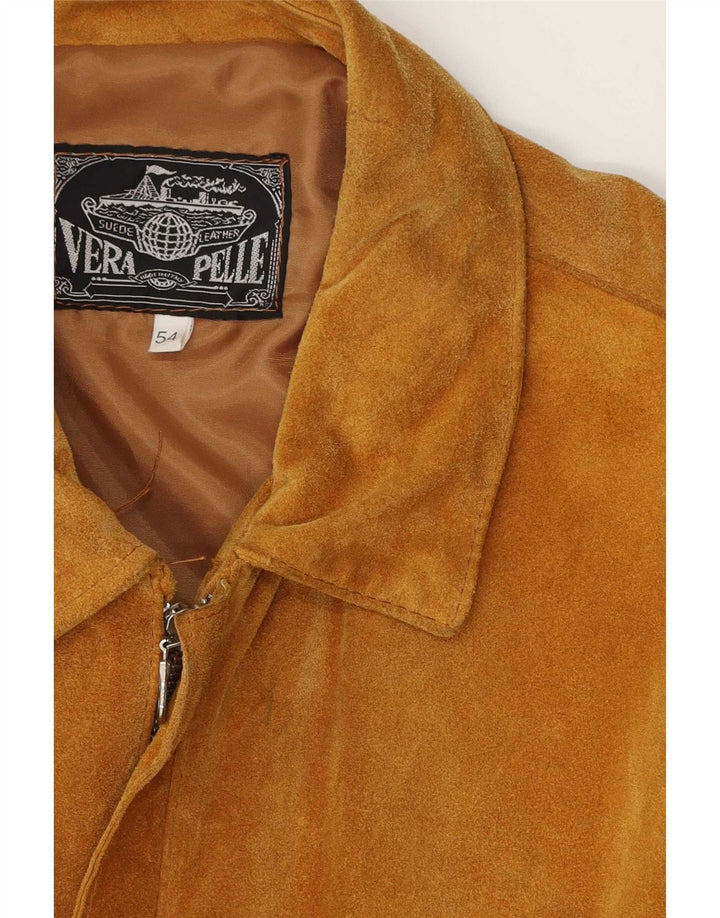 Vintage Ανδρικό Suede Jacket IT 54 2XL Καφέ Δερμάτινο