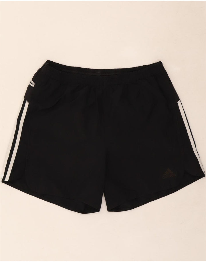 Ανδρικό σορτς Adidas Climalite από μεσαίο μαύρο πολυεστέρα