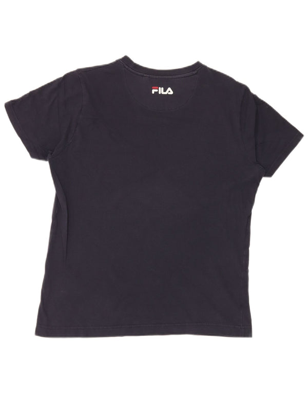 Ανδρικό γραφικό T-Shirt Fila Top Small Navy Blue Colourblock