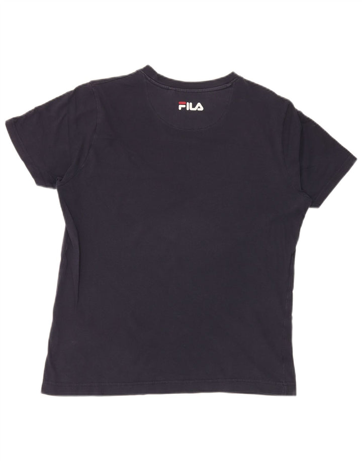 Ανδρικό γραφικό T-Shirt Fila Top Small Navy Blue Colourblock