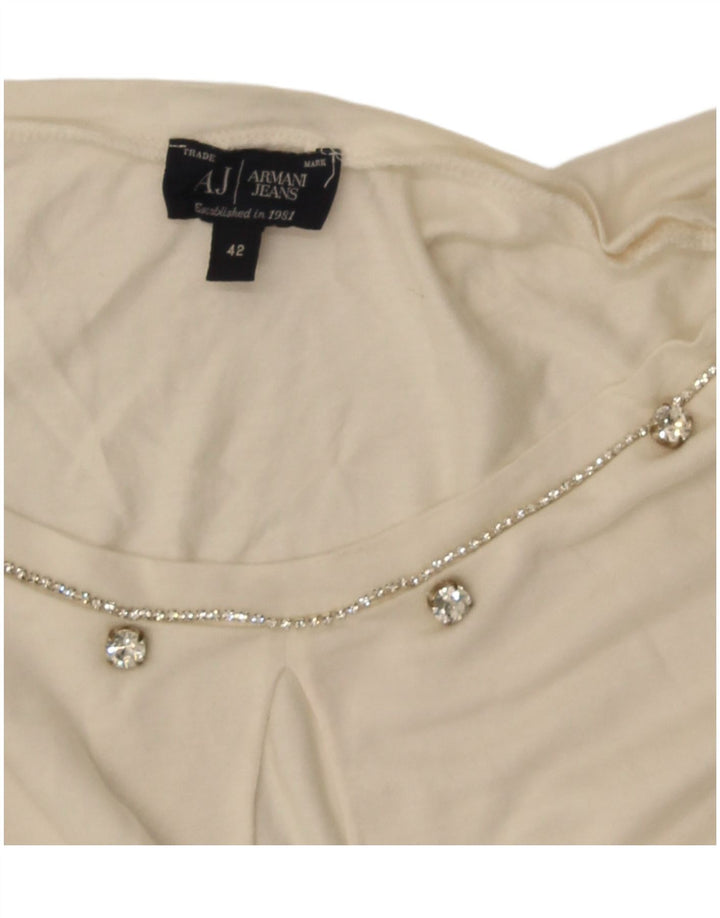 Armani Jeans Γυναικείο Τοπ μακρυμάνικο IT 42 Medium White