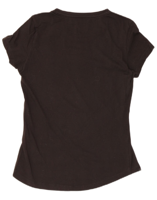 Puma Γυναικείο T-Shirt Top UK 6 XS Μαύρο βαμβακερό