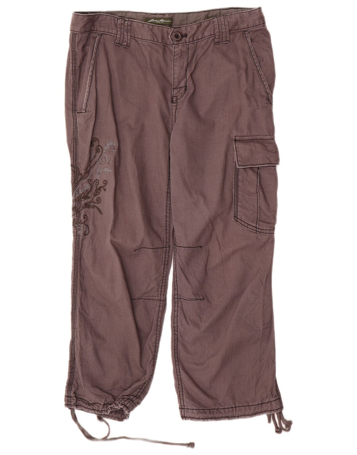 EDDIE BAUER Γυναικείο ίσιο κομμένο παντελόνι US 8 Medium W32 L23 Grey