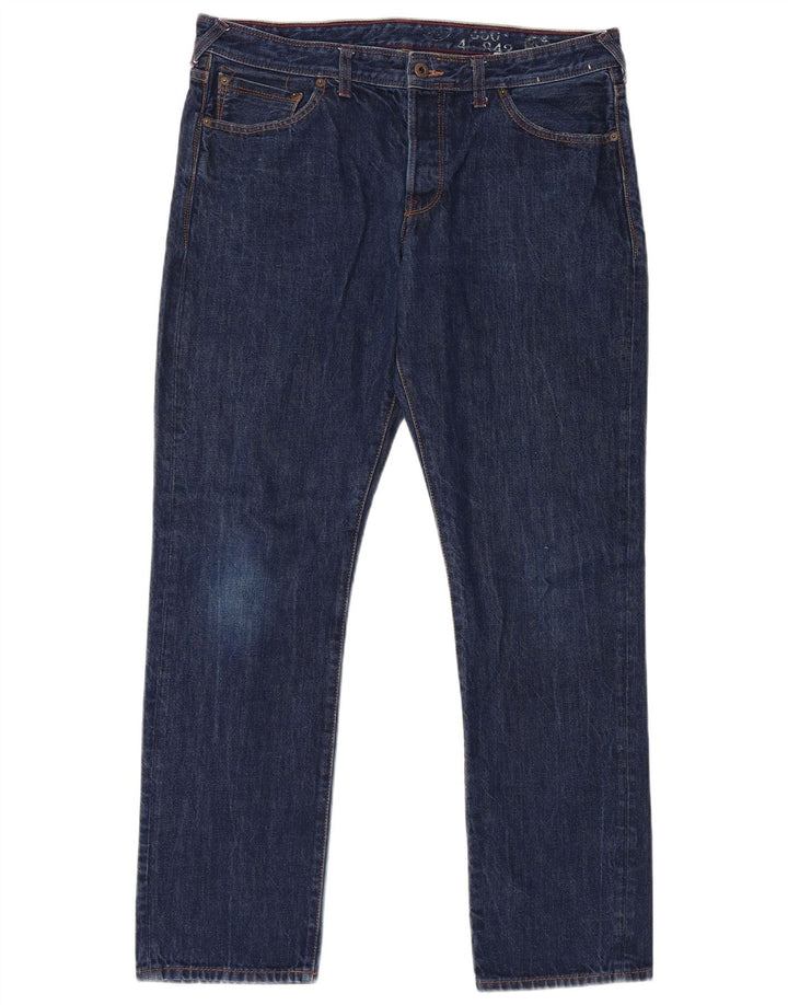 JACK WILLS Ανδρικό Slim Jeans W34 L32 Μπλε βαμβακερό