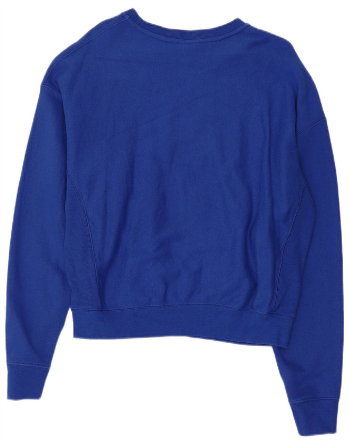 CHAMPION Γυναικεία φούτερ Crop Jumper UK 16 Large Blue Cotton