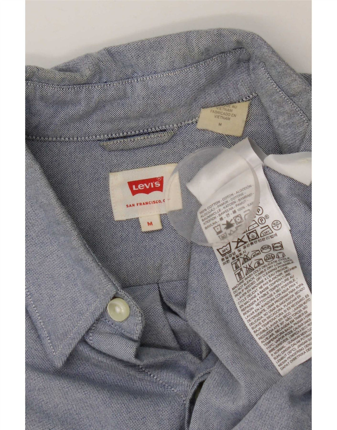 Ανδρικό πουκάμισο Levi's από μεσαίο μπλε βαμβακερό