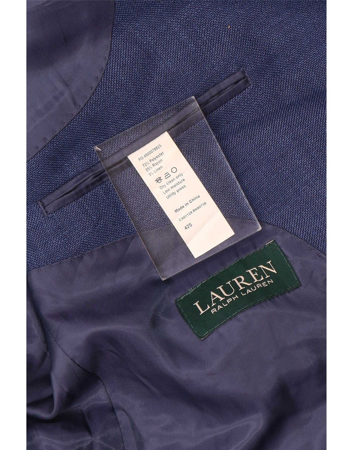 Ralph Lauren Ανδρικό σακάκι με 2 κουμπιά UK 42 XL μπλε πολυεστέρα
