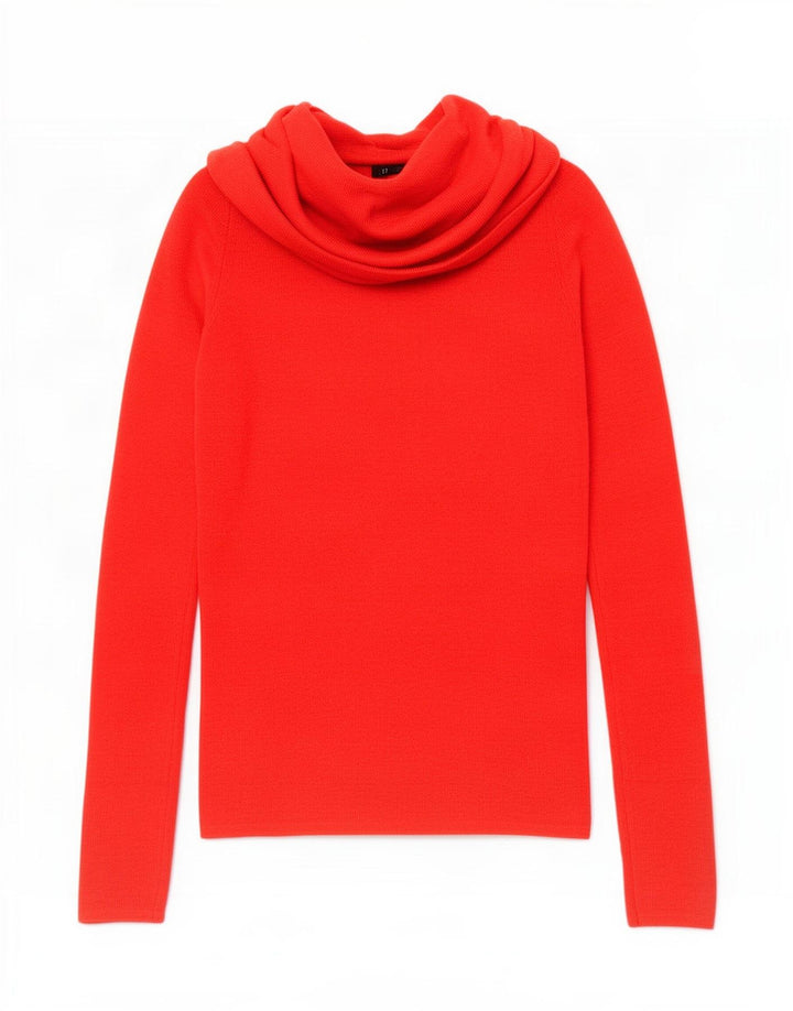 Zara Γυναικείο πουλόβερ με ρολό λαιμόκοψη UK 8 Small κόκκινο