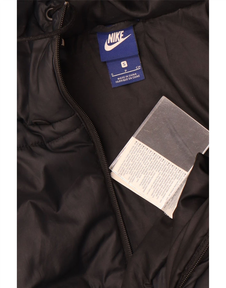 Γυναικείο μπουφάν Nike με κουκούλα UK 10 Small Black Polyester
