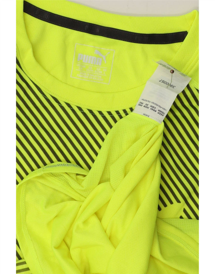 Ανδρικό γραφικό μπλουζάκι PUMA Top Large Yellow Pinstripe Polyester