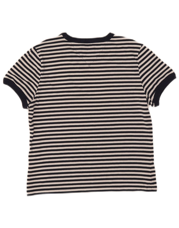 Tommy Hilfiger Γυναικείο T-Shirt Top 10 Small Navy Blue ριγέ βαμβακερό