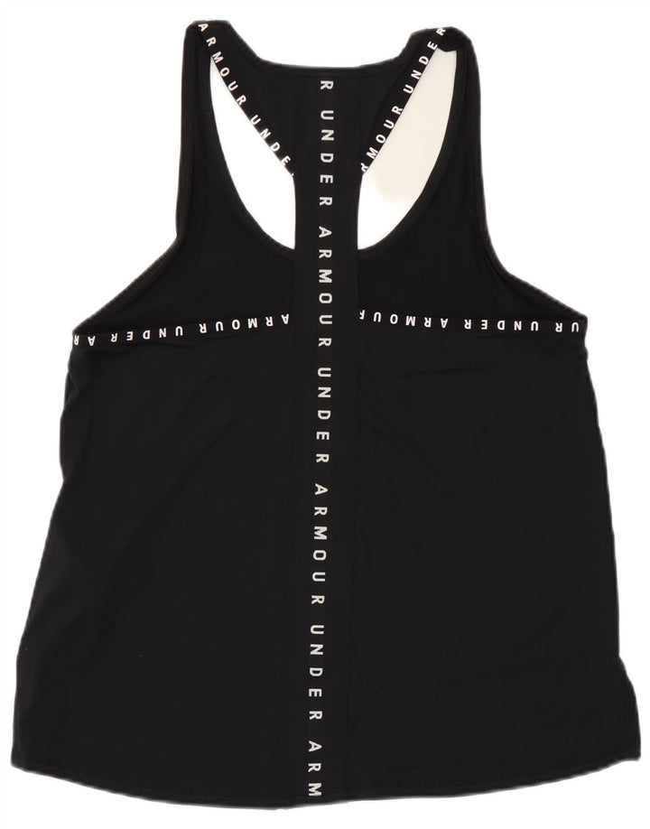Under Armour Γυναικείο Heat Gear Graphic Vest Top UK 14 Medium Black Polyester
