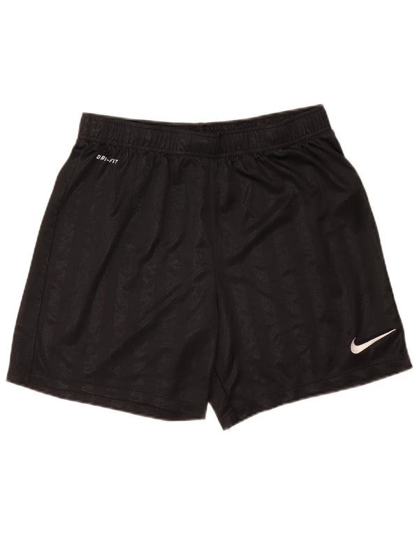 Ανδρικό αθλητικό σορτς Nike Dri Fit, μεσαίο μαύρο ριγέ πολυεστέρα