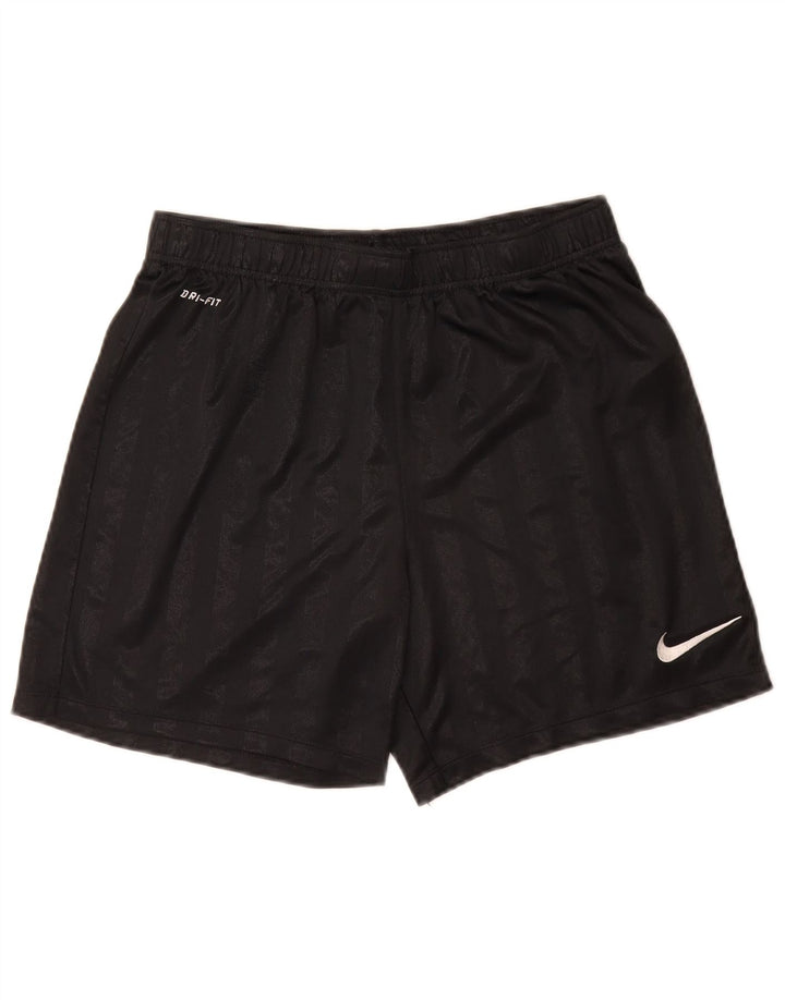 Ανδρικό αθλητικό σορτς Nike Dri Fit, μεσαίο μαύρο ριγέ πολυεστέρα