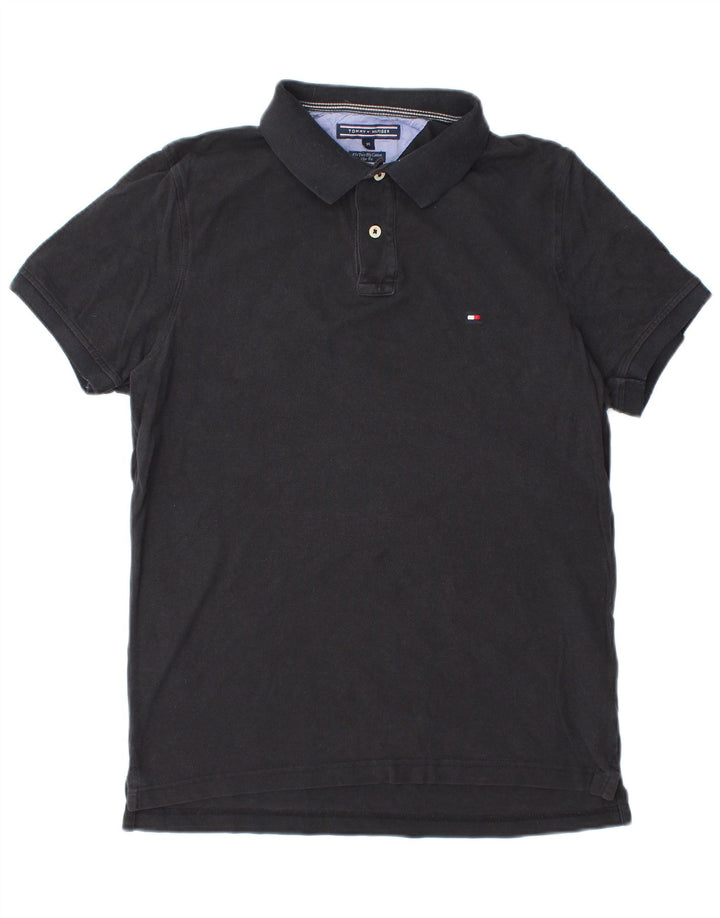 TOMMY HILFIGER Ανδρικό πουκάμισο Polo Slim Fit Βαμβακερό μεσαίο ναυτικό
