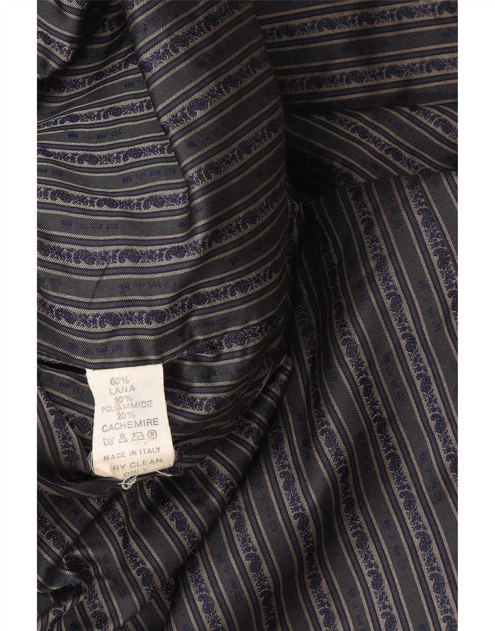 Ανδρικό παλτό Etro με διπλό στήθος UK 42 XL Navy Blue Wool
