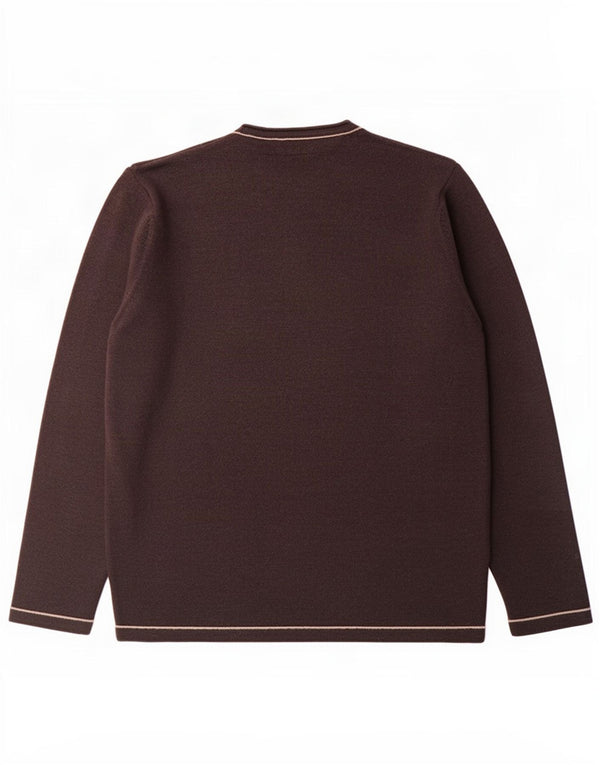 Massimo Dutti Womens Crew Neck Jumper πουλόβερ UK 14 Medium Grey Wool