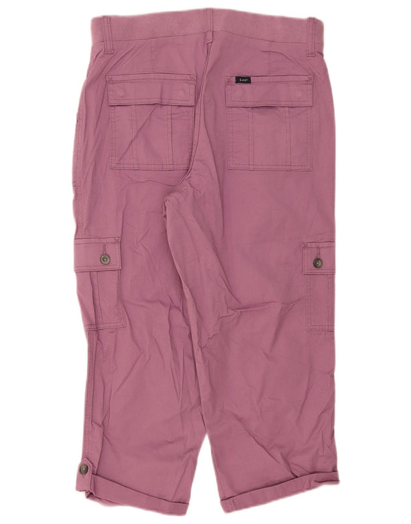 Γυναικείο Lee Capri Relaxed Fit Cargo Παντελόνι US 8 Medium W32 L21 Ροζ βαμβακερό