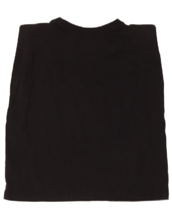 Zara Γυναικείο γιλέκο υπερμεγέθη τοπ UK 10 Small μαύρο βαμβακερό