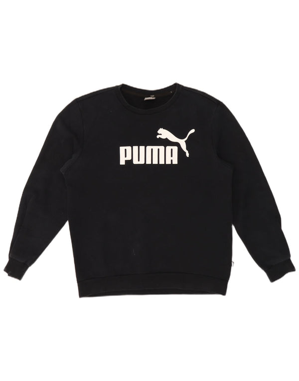Ανδρικό γραφικό φούτερ Puma Jumper Μεσαίο μαύρο βαμβακερό